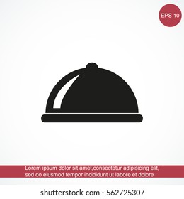 Restaurant cloche vector icon
