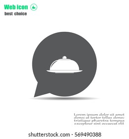 Restaurant cloche .vector icon