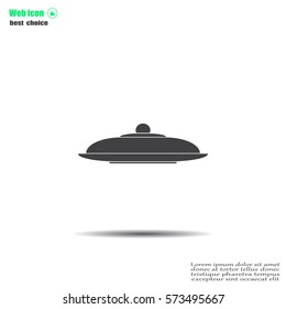 Restaurant cloche .vector icon