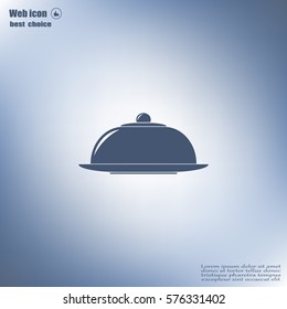 Restaurant cloche .vector icon