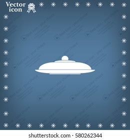 Restaurant cloche .vector icon
