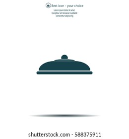 Restaurant cloche .vector icon