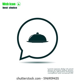 Restaurant cloche .vector icon