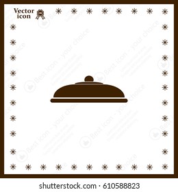 Restaurant cloche .vector icon