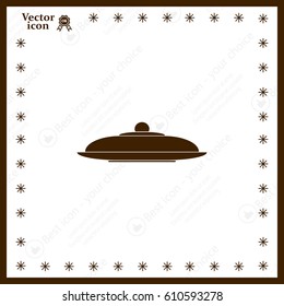 Restaurant cloche .vector icon