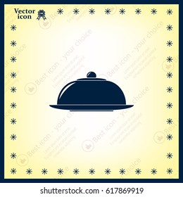 Restaurant cloche .vector icon