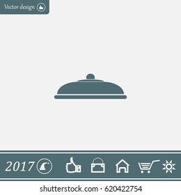 Restaurant cloche .vector icon