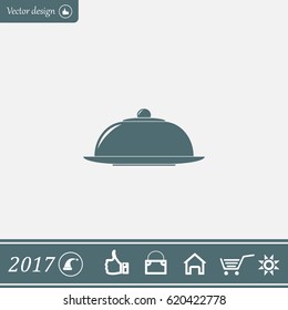Restaurant cloche .vector icon