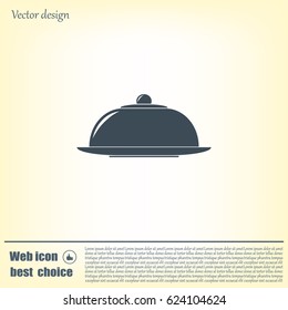 Restaurant cloche .vector icon