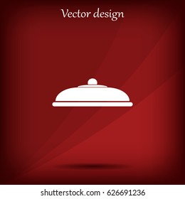 Restaurant cloche .vector icon