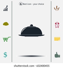 Restaurant cloche .vector icon
