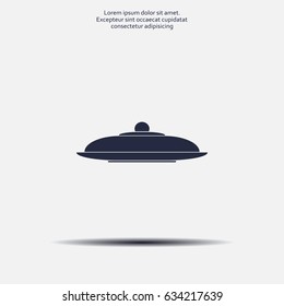 Restaurant cloche .vector icon