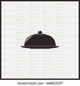 Restaurant cloche .vector icon