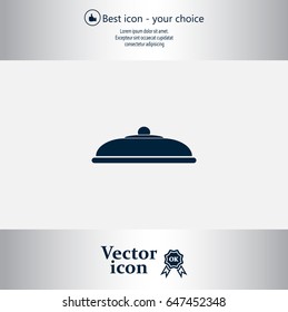 Restaurant cloche .vector icon