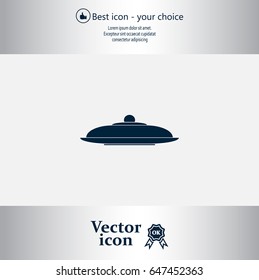 Restaurant cloche .vector icon