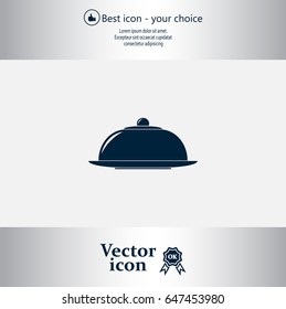 Restaurant cloche .vector icon