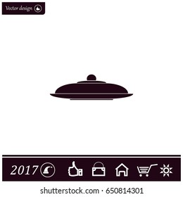 Restaurant cloche .vector icon