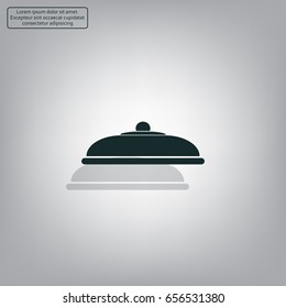 Restaurant cloche .vector icon