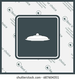 Restaurant cloche .vector icon