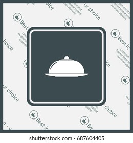 Restaurant cloche .vector icon