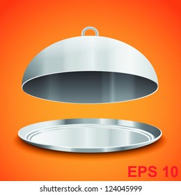 Restaurant cloche. Vector illustration