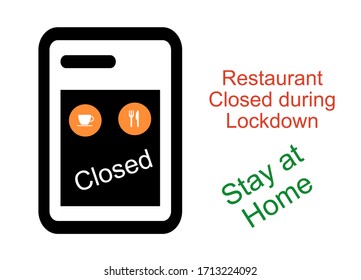 Restaurant Closed during Pandemic Outbreak of Covid-19.