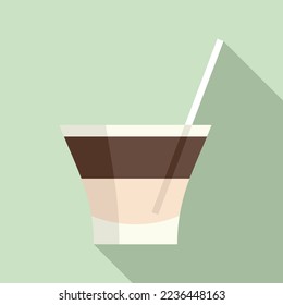 Restaurant cocktail icon flat vector. Eat menu. Cook coffee