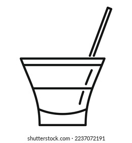 Restaurant cocktail icon outline vector. Eat menu. Cook coffee