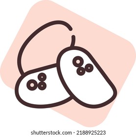 Restaurant coffee beans, illustration, vector on a white background.