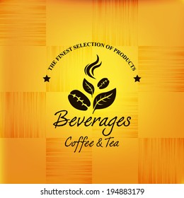 Restaurant or coffee house menu design / Beverages Coffee & Tea 