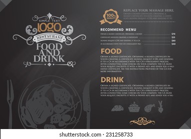 Restaurant or coffee house menu design