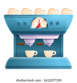 Restaurant coffee machine icon. Cartoon of restaurant coffee machine vector icon for web design isolated on white background