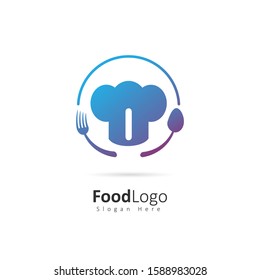 Restaurant or coffee shop logo with initial letter I, design vector symbol for restaurant or coffee shop template, food industry branding