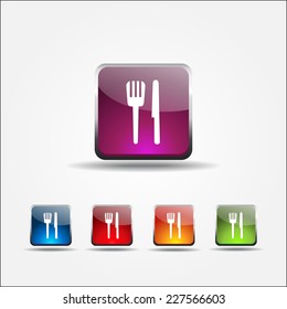 Restaurant Colorful Vector Icon Design