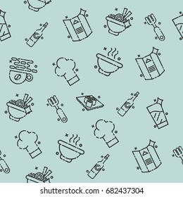 Restaurant concept icons pattern. Promotion concept. Vector illustration, EPS 10