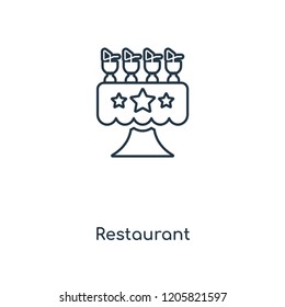 Restaurant concept line icon. Linear Restaurant concept outline symbol design. This simple element illustration can be used for web and mobile UI/UX.