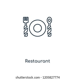 Restaurant concept line icon. Linear Restaurant concept outline symbol design. This simple element illustration can be used for web and mobile UI/UX.