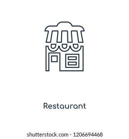 Restaurant concept line icon. Linear Restaurant concept outline symbol design. This simple element illustration can be used for web and mobile UI/UX.