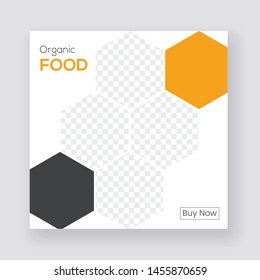 Restaurant Concept Social Media banner Template Design.