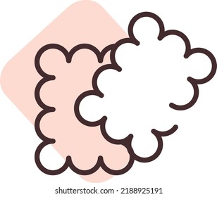 Galletas de restaurante, ilustración, vector sobre fondo blanco.
