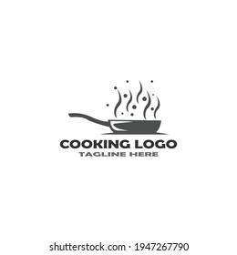 Restaurant cooking logo vector design in flat style