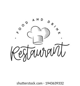 restaurant and cooking utensils. logos  icons and illustrations