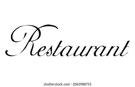 Restaurant in the creative lettering style