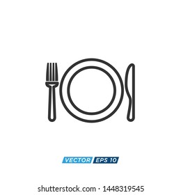 Restaurant and Cutlery Icon Vector Design Illustration 