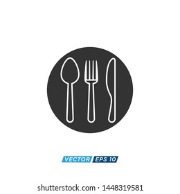 Restaurant and Cutlery Icon Vector Design Illustration 