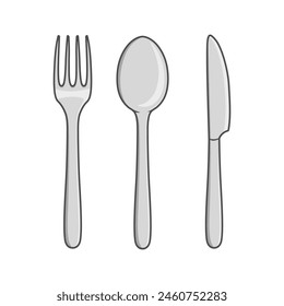 Les couverts. cuisine  éléments  illustration vectorielle