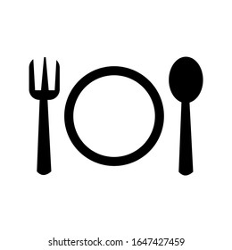 restaurant cutlery plates icon design illustration template vector