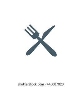 Restaurant cutlery symbol of a cross