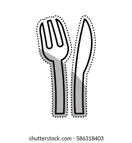 Restaurant cutlery utensil icon vector illustration graphic design