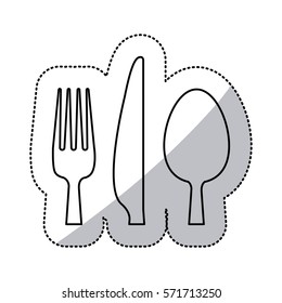 Restaurant cutlery utensils icon vector illustration graphic design